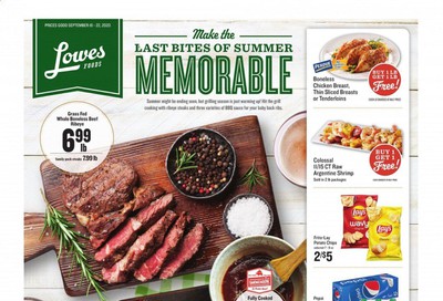 Lowes Foods Weekly Ad September 16 to September 22