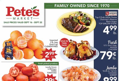 Pete's Fresh Market Weekly Ad September 16 to September 22