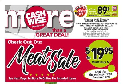 Cash Wise (MN, ND) Weekly Ad September 16 to September 22