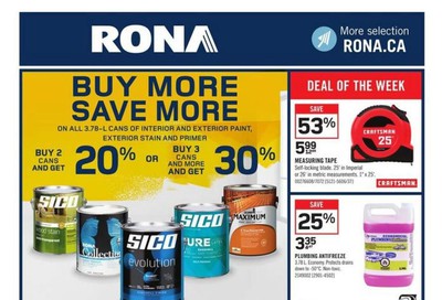 Rona (West) Flyer September 12 to 18