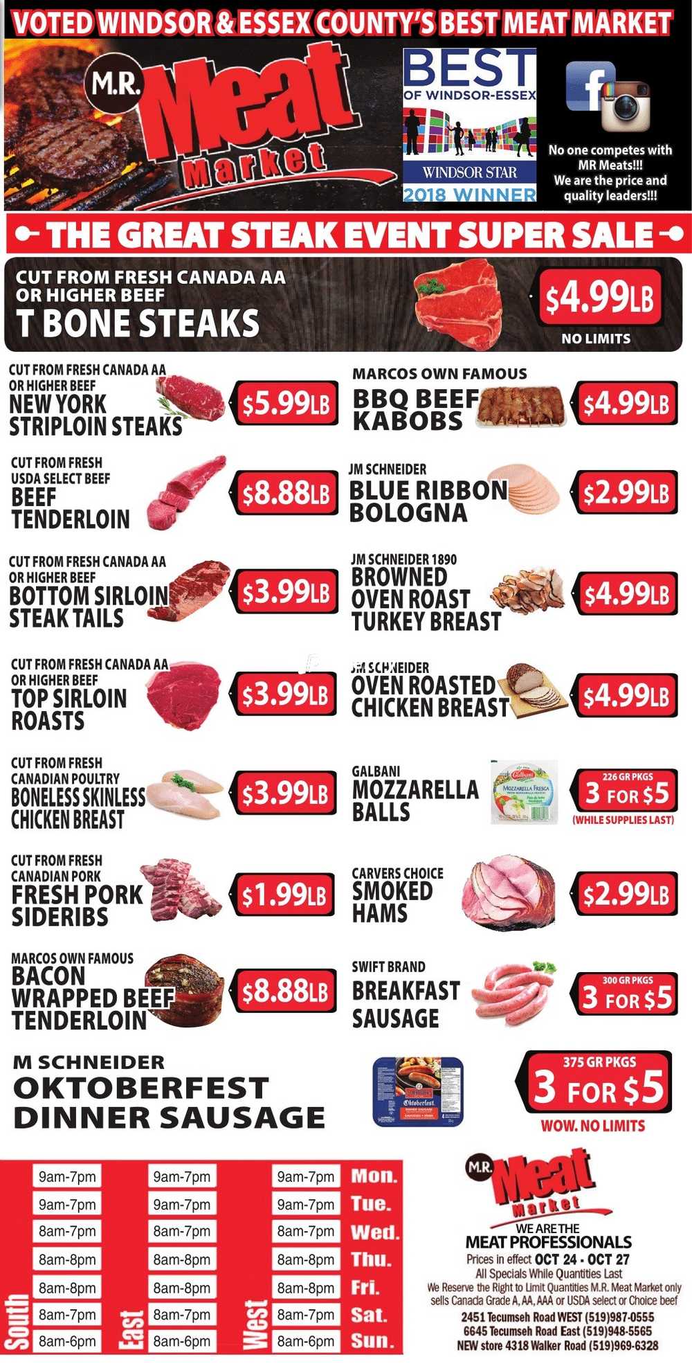 M.R. Meat Market Flyer October 24 to 30 Canada