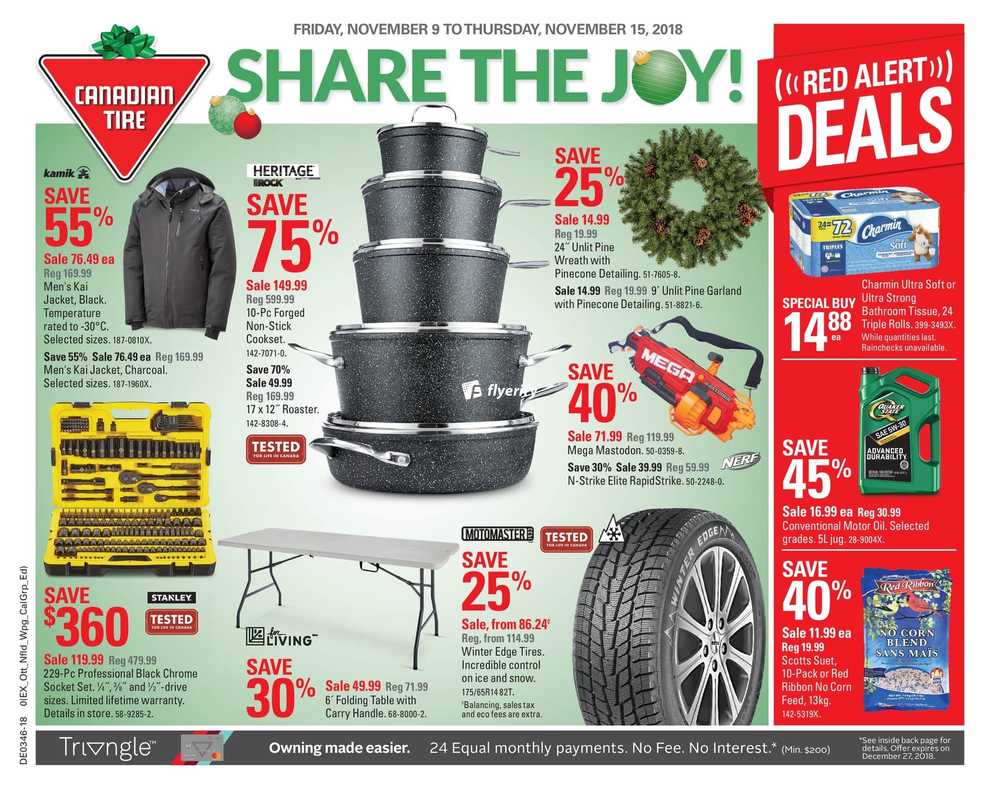 Canadian Tire West Flyer November 9 To 15 Canada