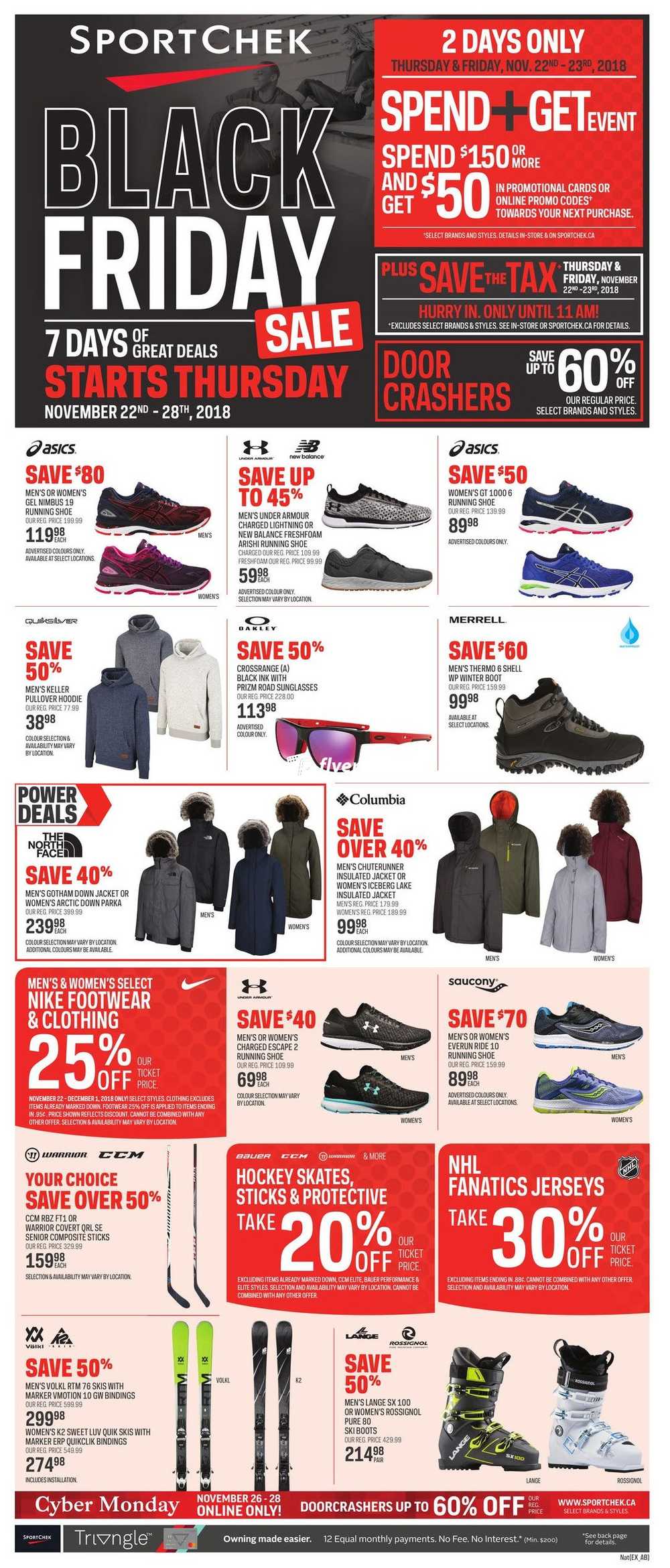 Sport Chek Black Friday Flyer November 22 to 28, 2018 Canada