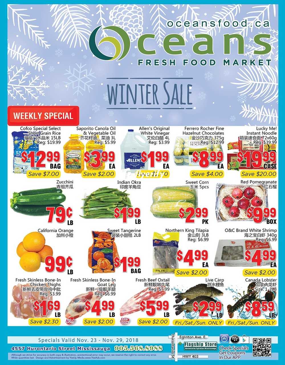Oceans Fresh Food Market (Mississauga) Flyer November 23 to 29 Canada