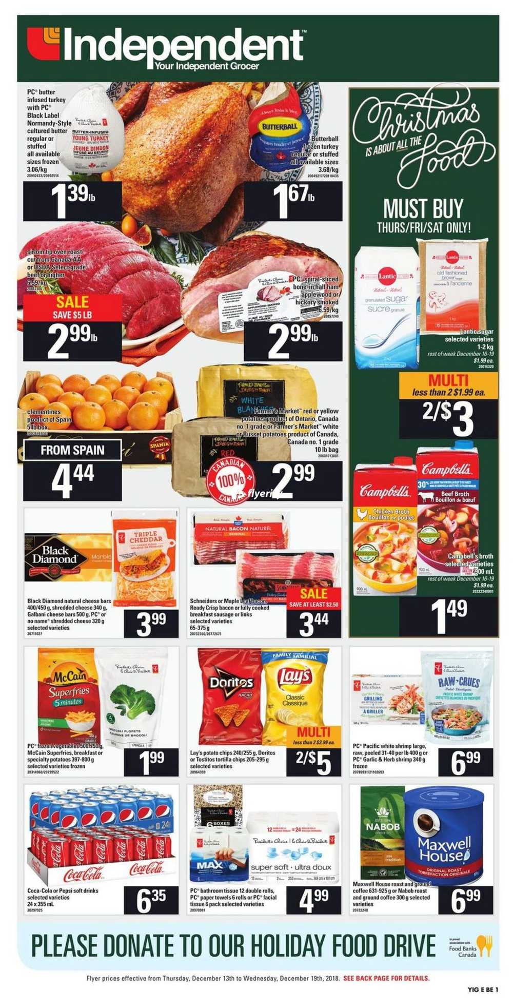 Independent Grocer (ON) Flyer December 13 to 19 Canada