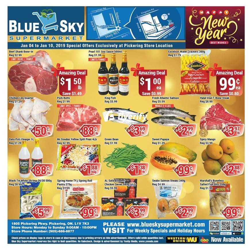 Blue sky supermarket pickering flyer january 4 to 10 canada