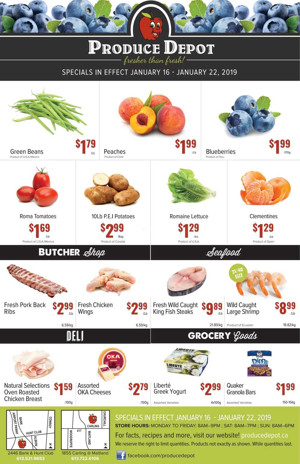 Produce Depot Flyer January 16 to 22 Canada
