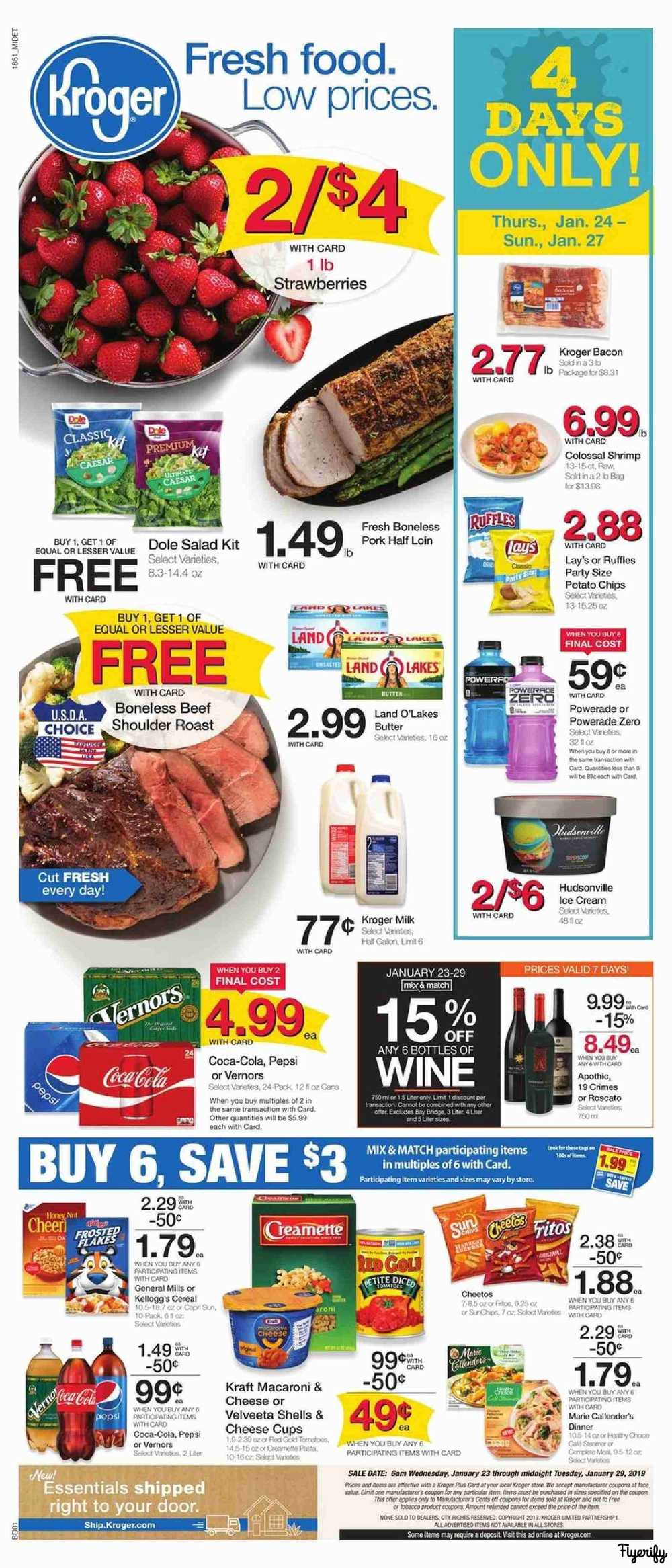 Kroger (MI) Weekly Ad & Flyer January 23 to 29 Canada