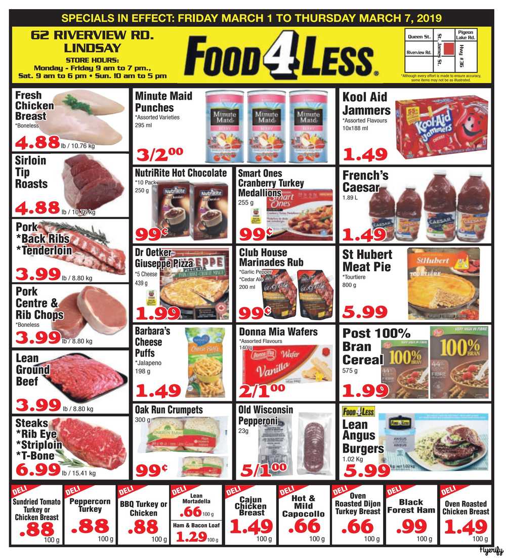 Food 4 Less (Lindsay) Flyer March 1 to 7 Canada