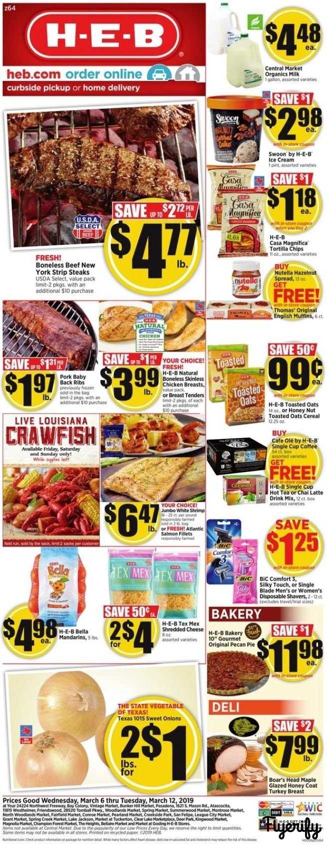 H-E-B (Houston) Weekly Ad & Flyer March 6 To 12 Canada