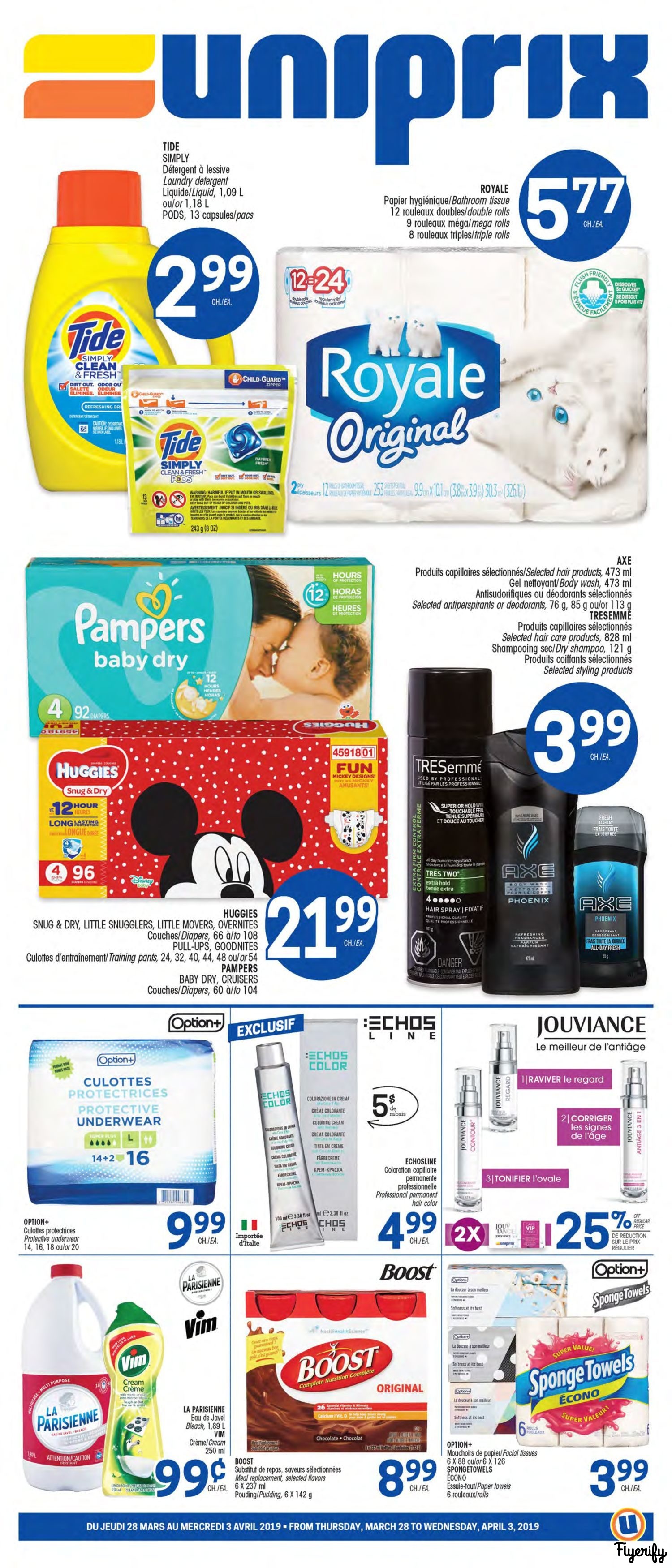 Uniprix Flyer March 28 to April 3 Canada