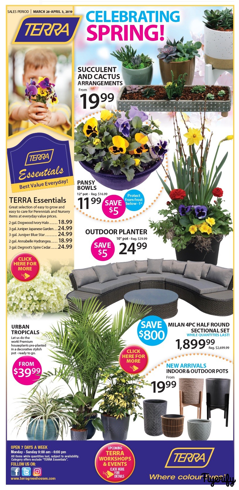 Terra Greenhouses Flyer March 28 to April 3 Canada