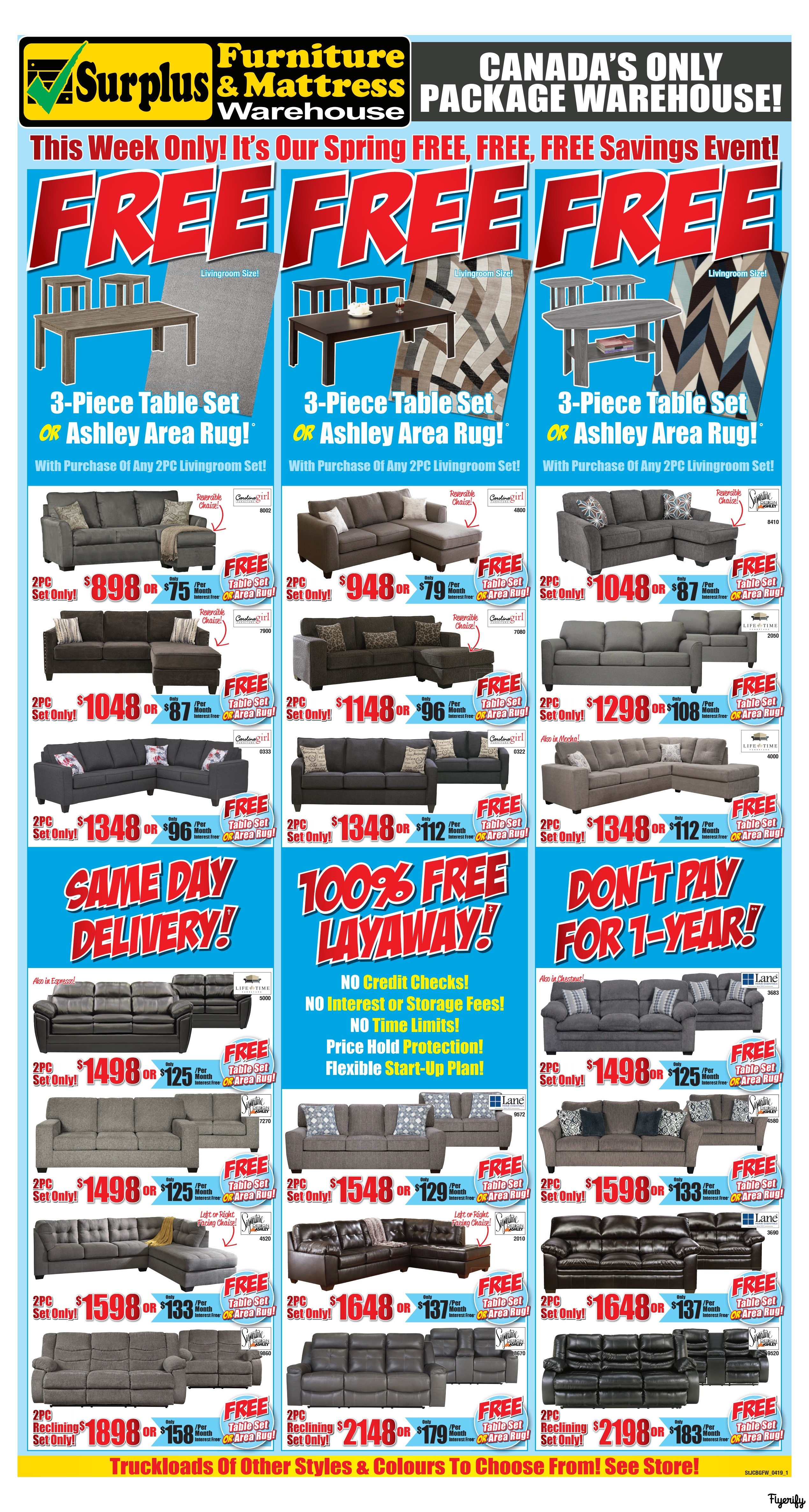 Surplus Furniture Mattress Warehouse Grand Falls Windsor Flyer
