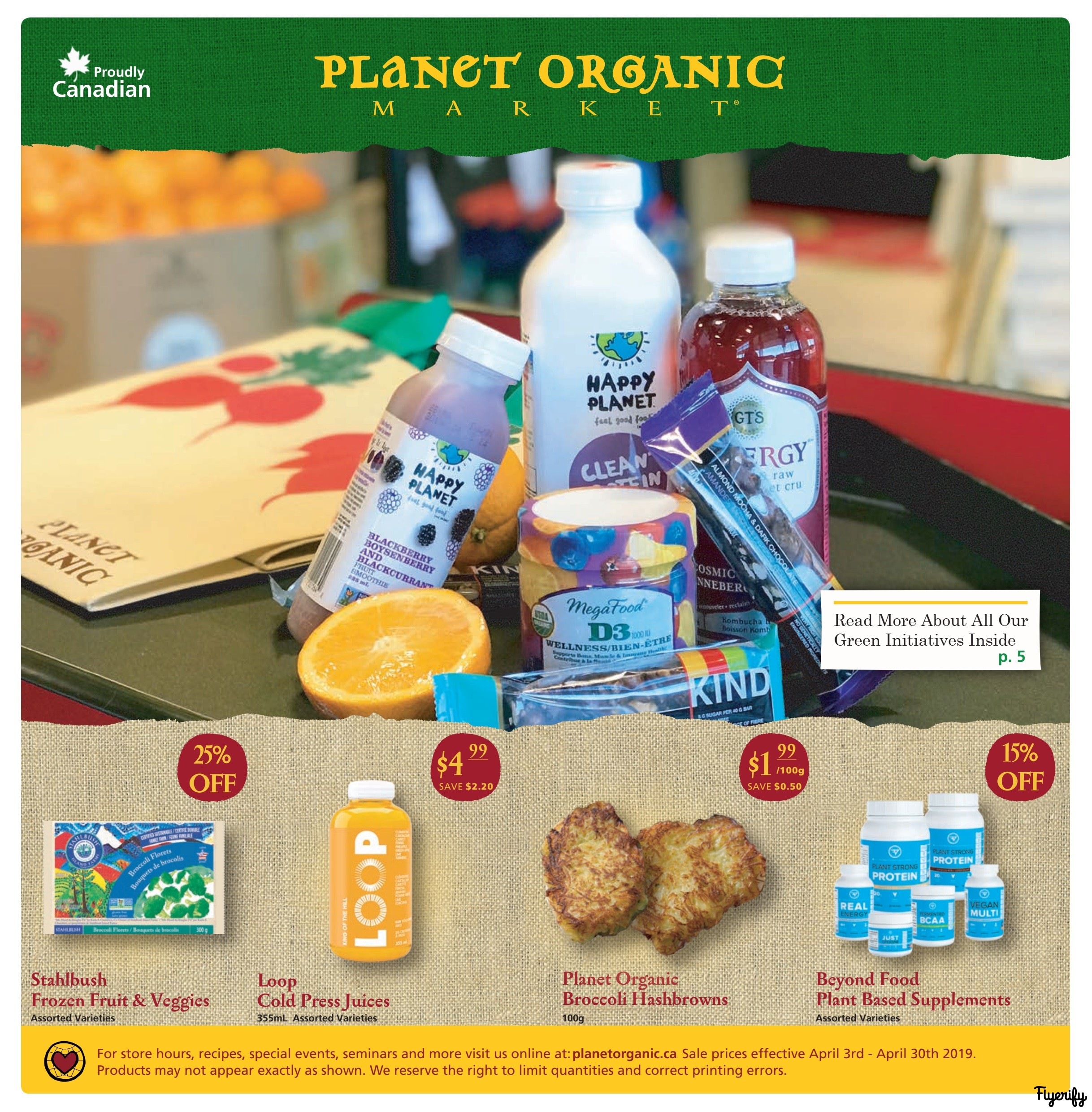 Organic Market (West) Flyer April 3 to 30 Canada