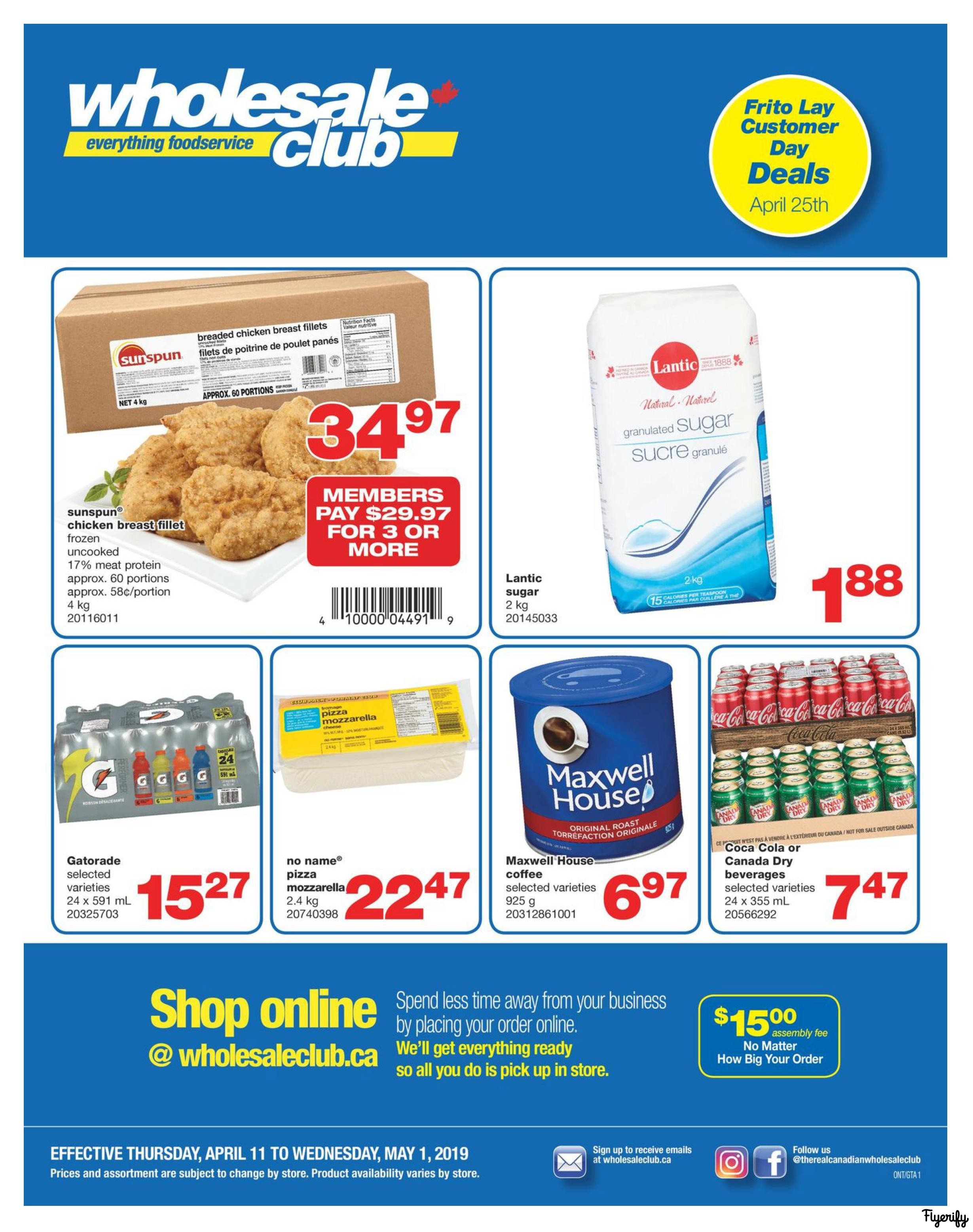Wholesale Club On Flyer April 11 To May 1 1 
