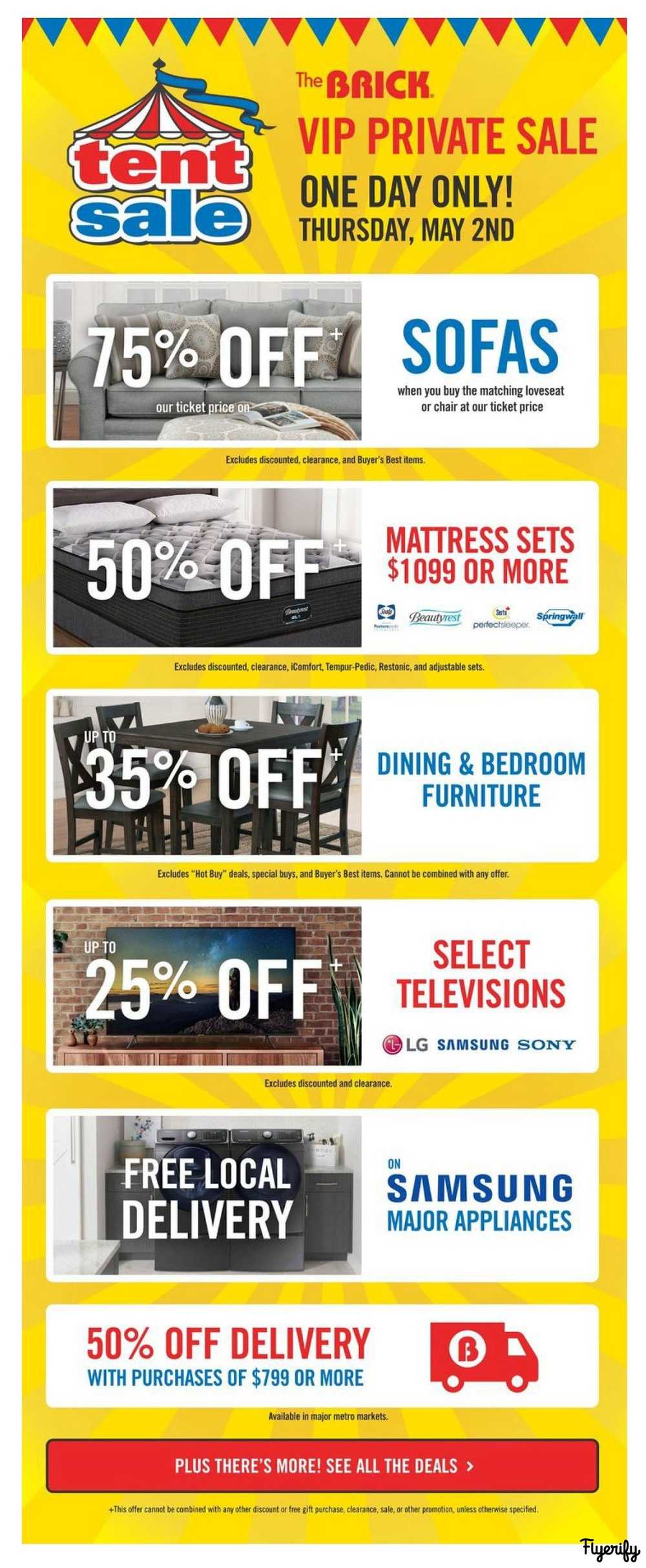 The Brick Tent Sale Flyer May 2 to 6 Canada