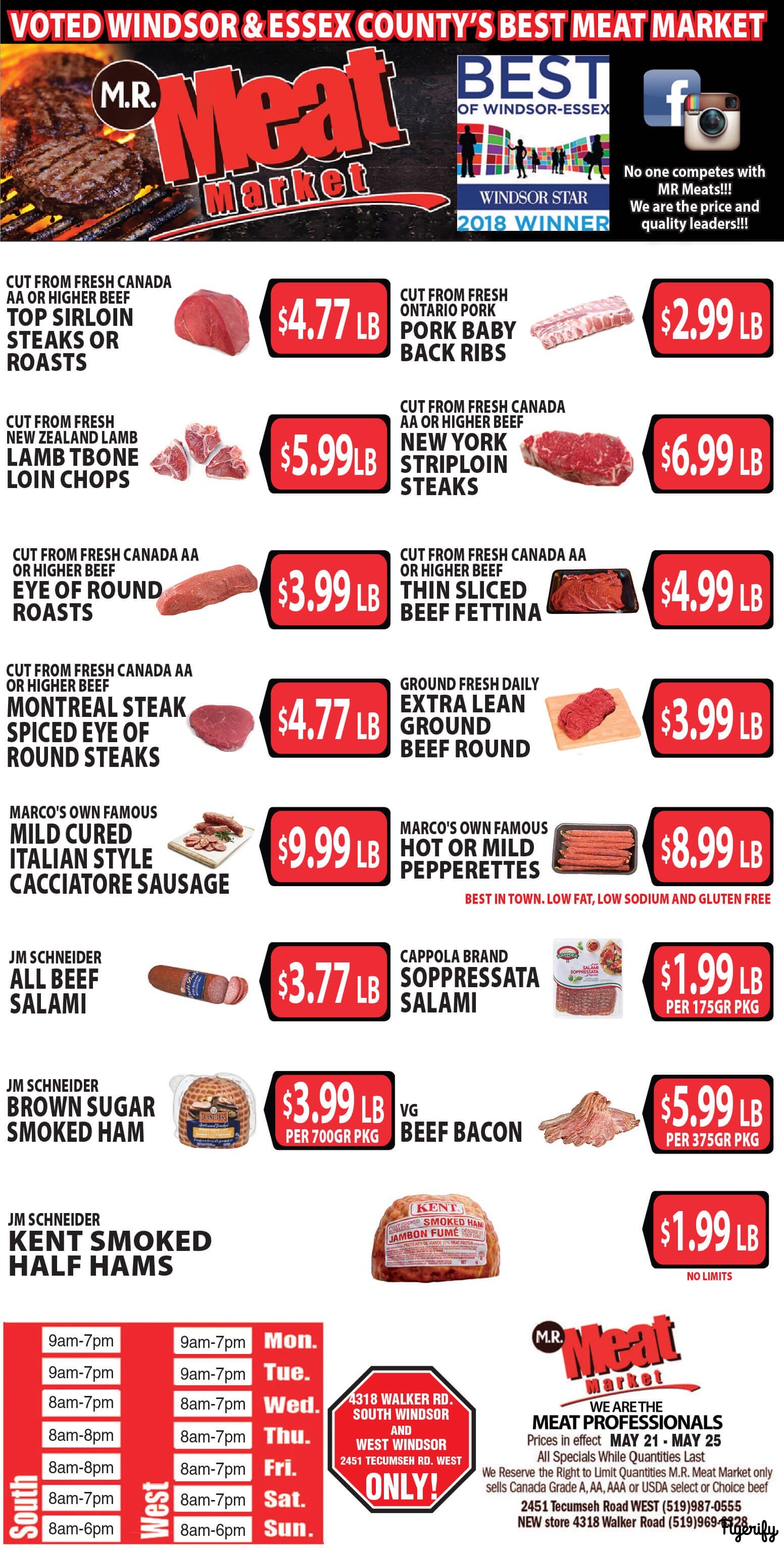 M.R. Meat Market Flyer May 21 to 25 Canada