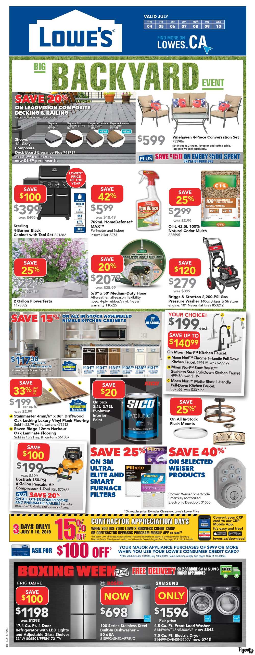 Lowe's Flyer July 4 to 10 Canada