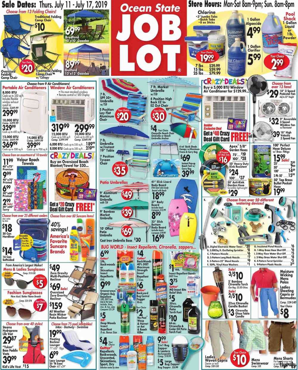 Ocean State Job Lot Weekly Ad & Flyer July 11 to 17 Canada