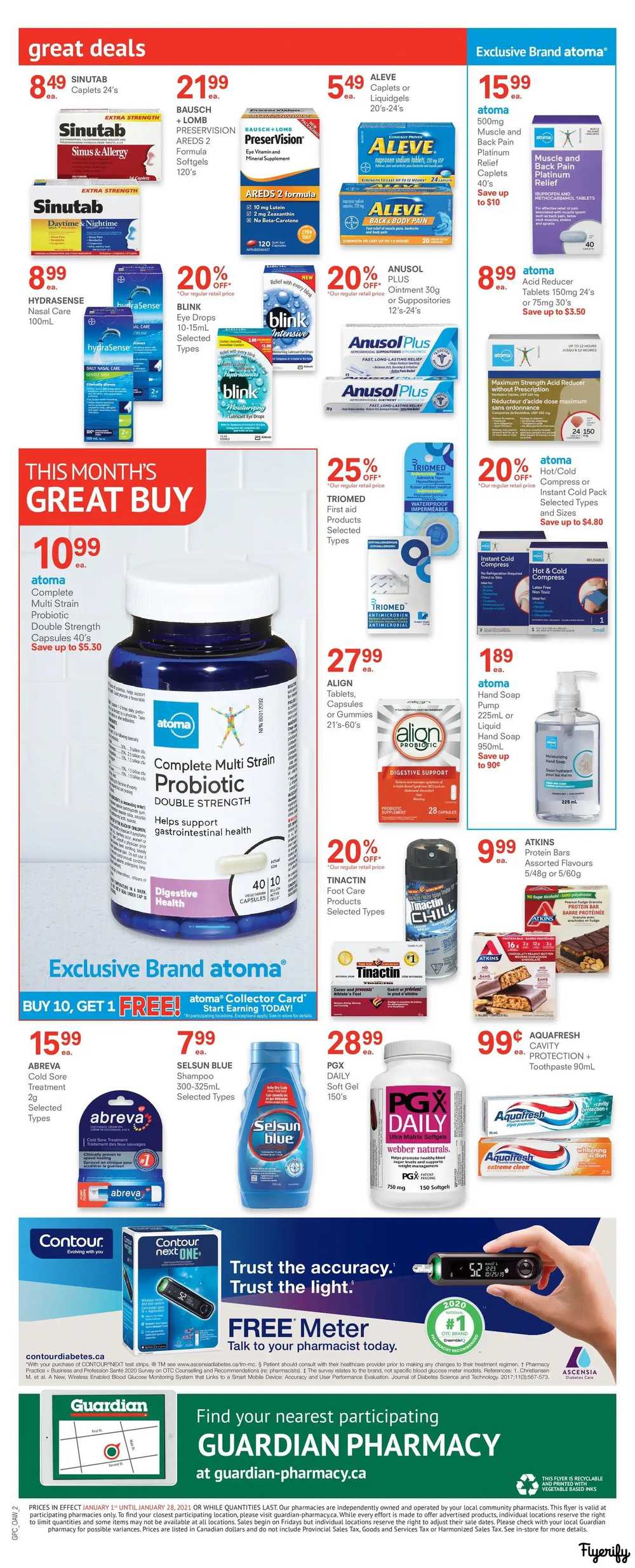 Guardian Pharmacy Flyer January 1 to 28 Canada