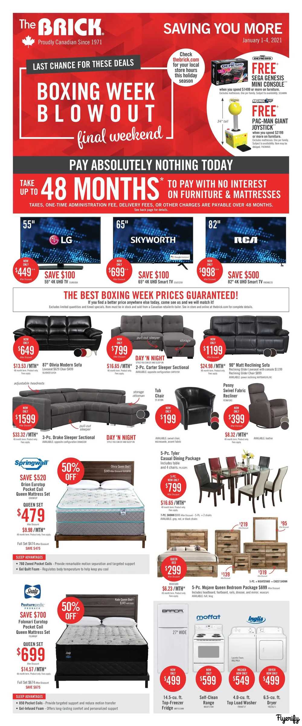 The Brick Flyer January 1 to 4 Canada