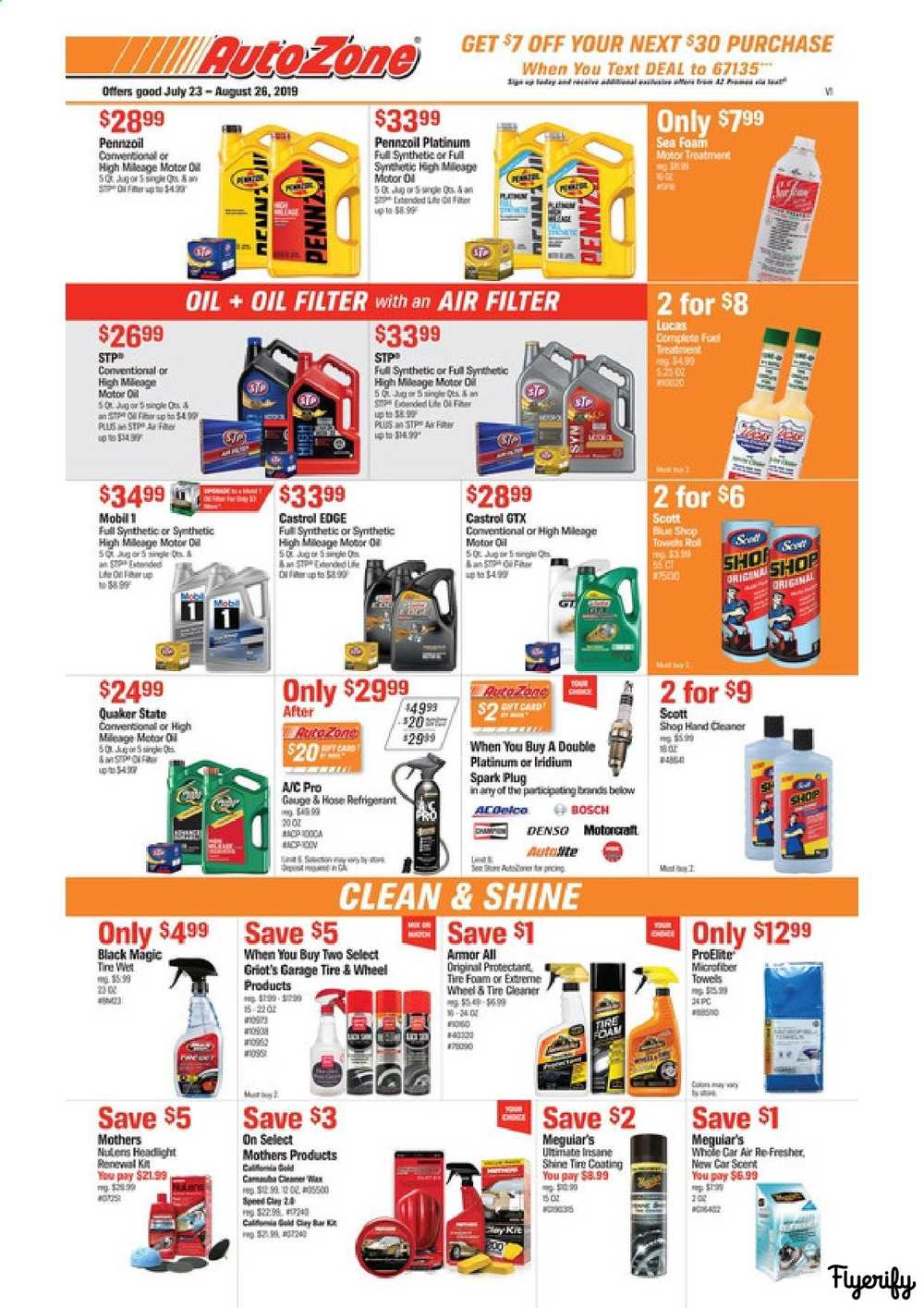 Autozone Weekly Ad & Flyer July 23 to August 26 Canada