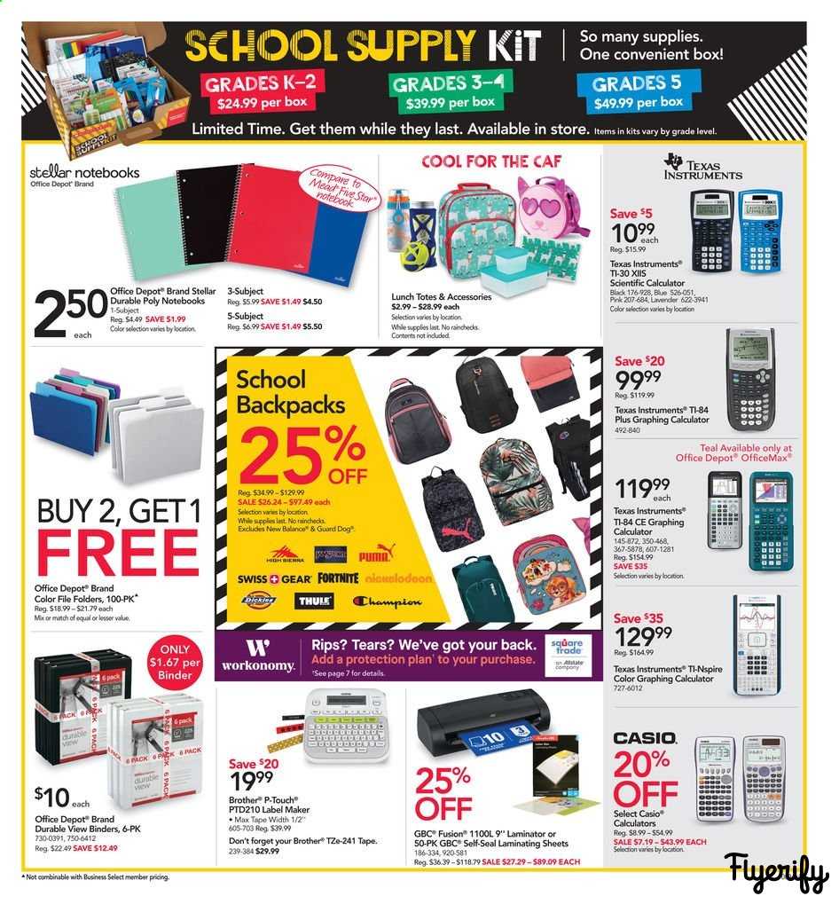 Office DEPOT Weekly Ad & Flyer July 28 to August 3 Canada