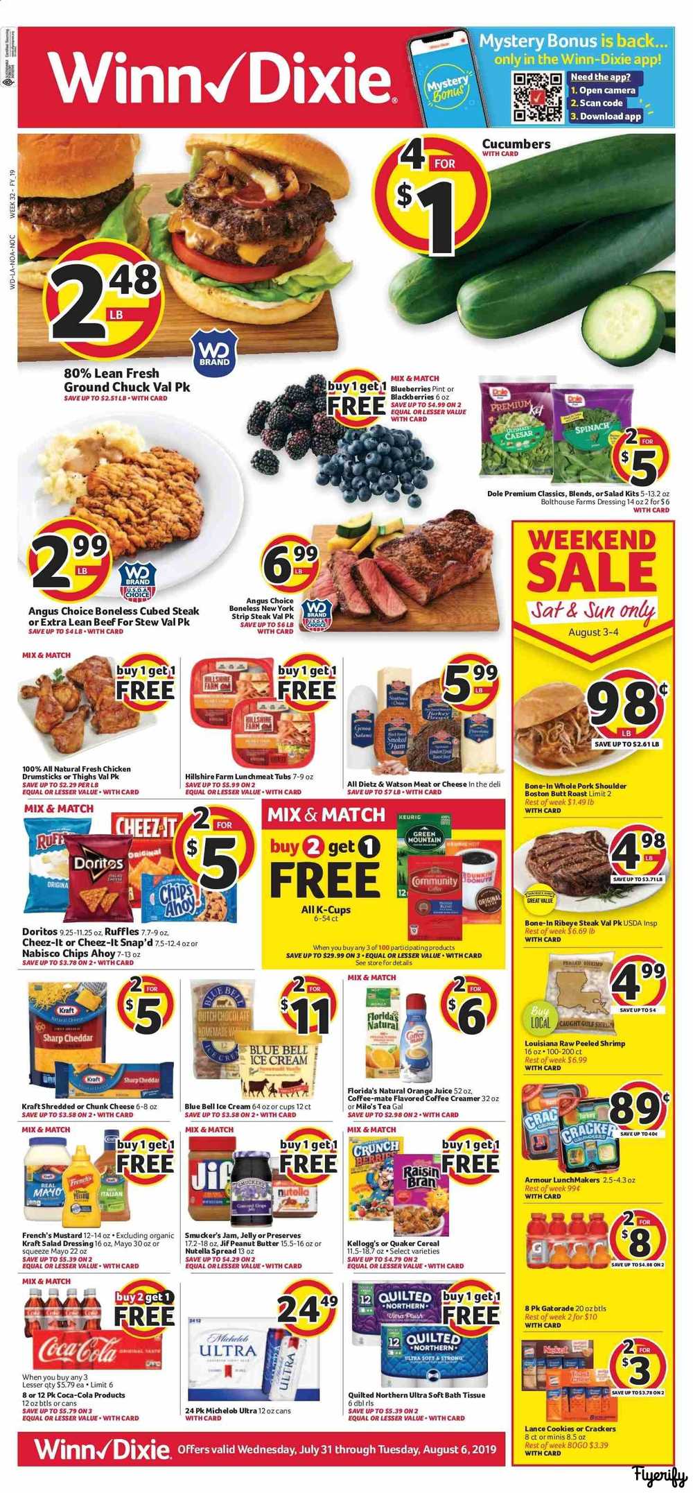 Winn Dixie (LA) Weekly Ad & Flyer July 31 to August 6 Canada