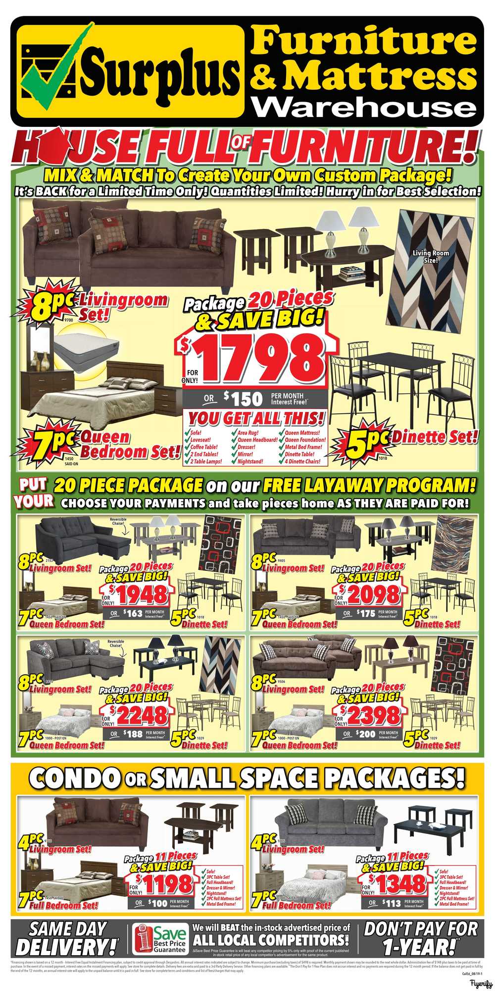 Surplus Furniture Mattress Warehouse Calgary Flyer July 30 To