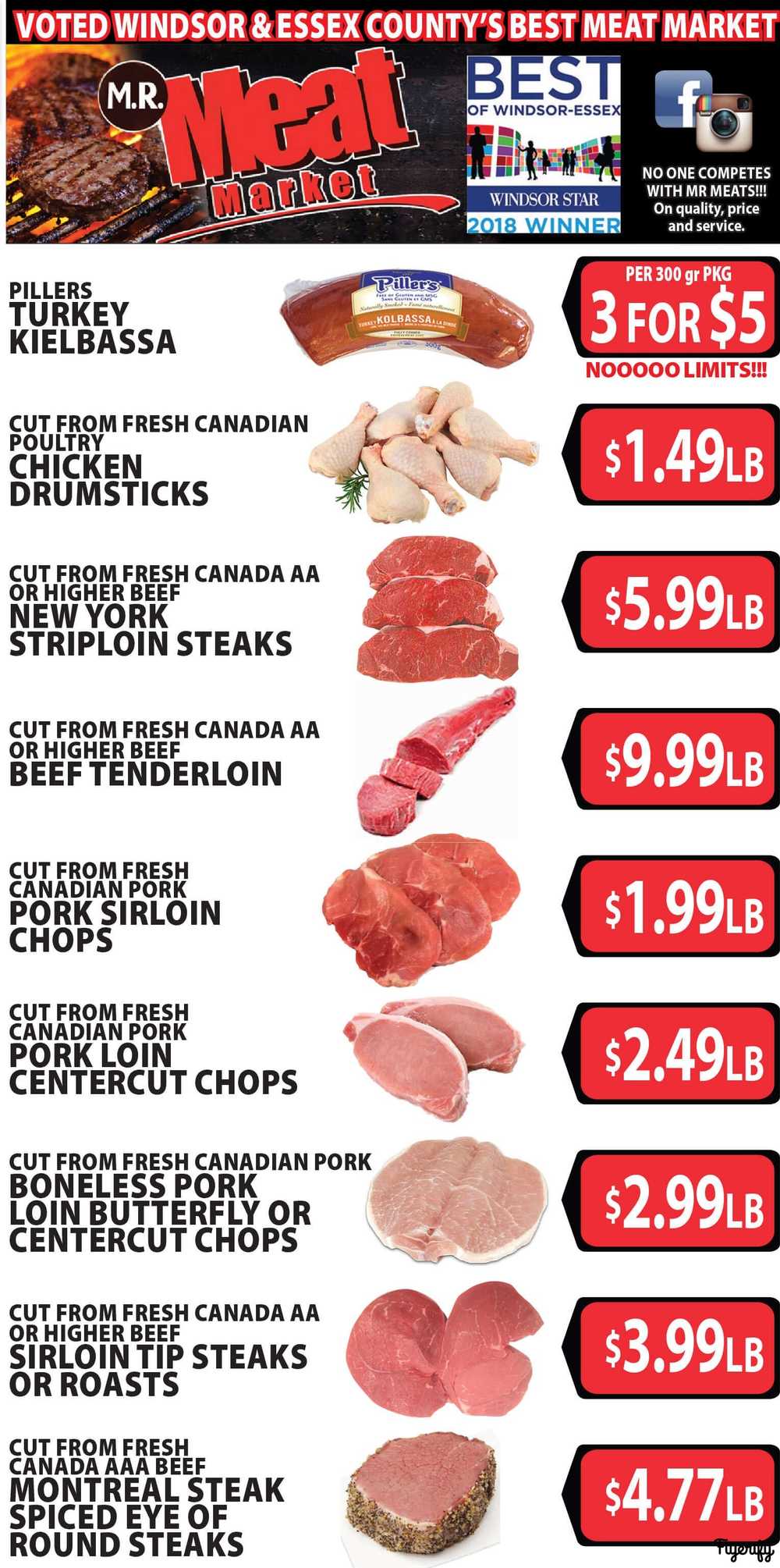 M.R. Meat Market Flyer August 3 to 10 Canada