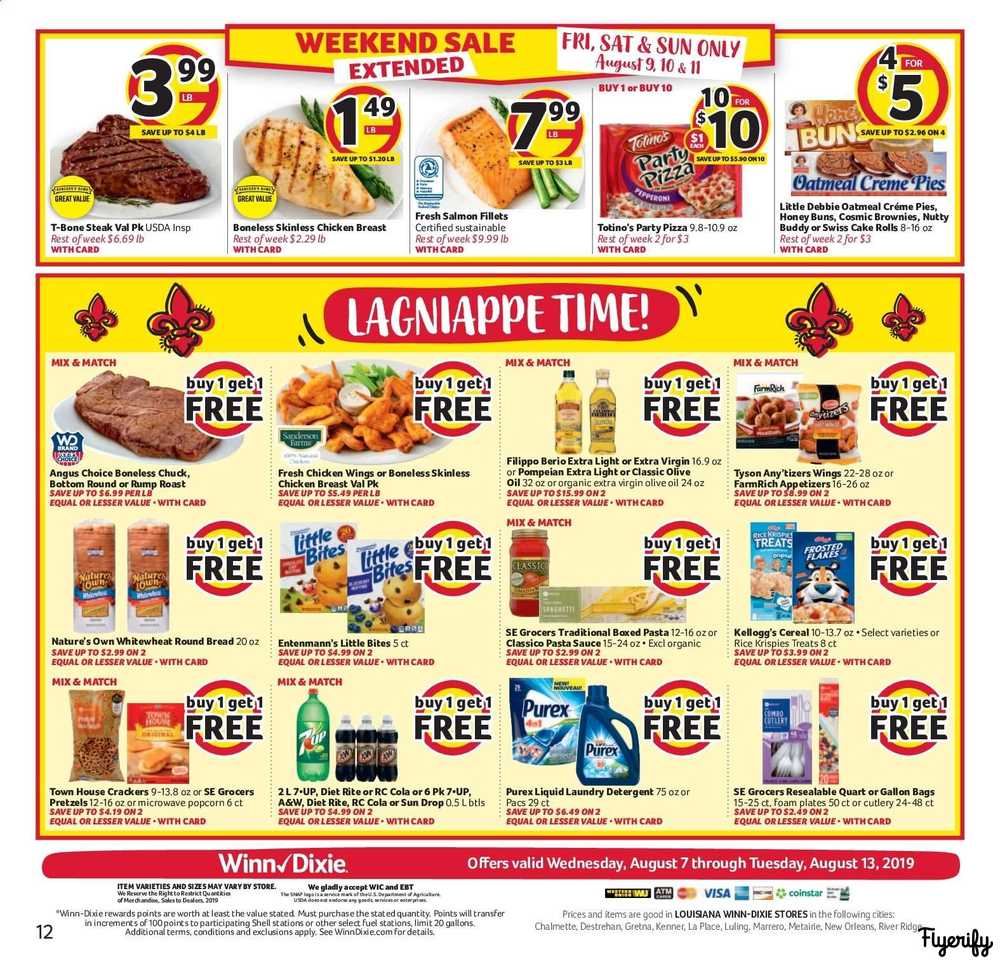 Winn dixie la weekly ad flyer august 7 to 13 canada