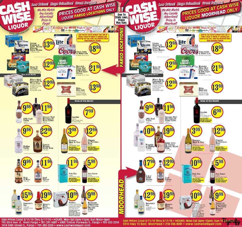 Cash Wise (Minnesota) Weekly Ad & Flyer August 11 to 17 Canada