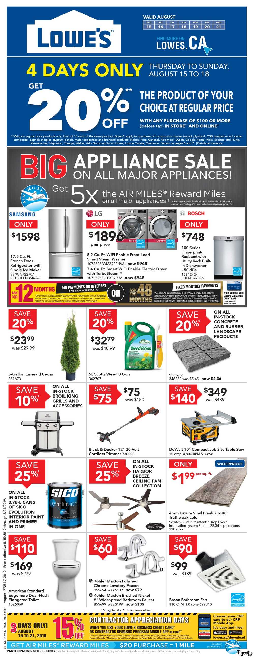 Lowe's Flyer August 15 to 21 Canada