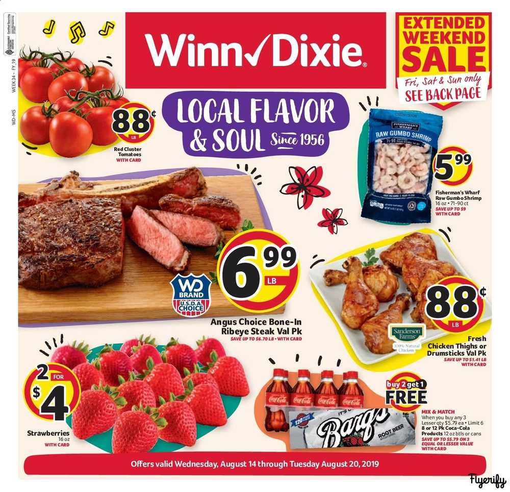 Winn Dixie (MS) Weekly Ad & Flyer August 14 to 20 Canada