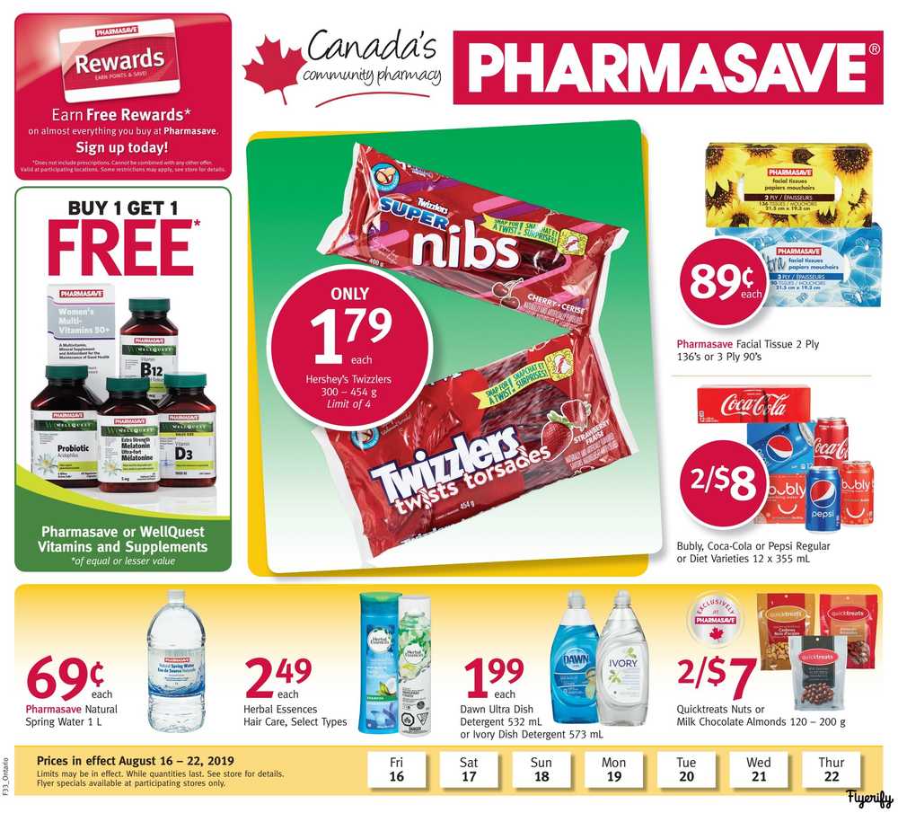 Pharmasave (ON) Flyer August 16 to 22 Canada