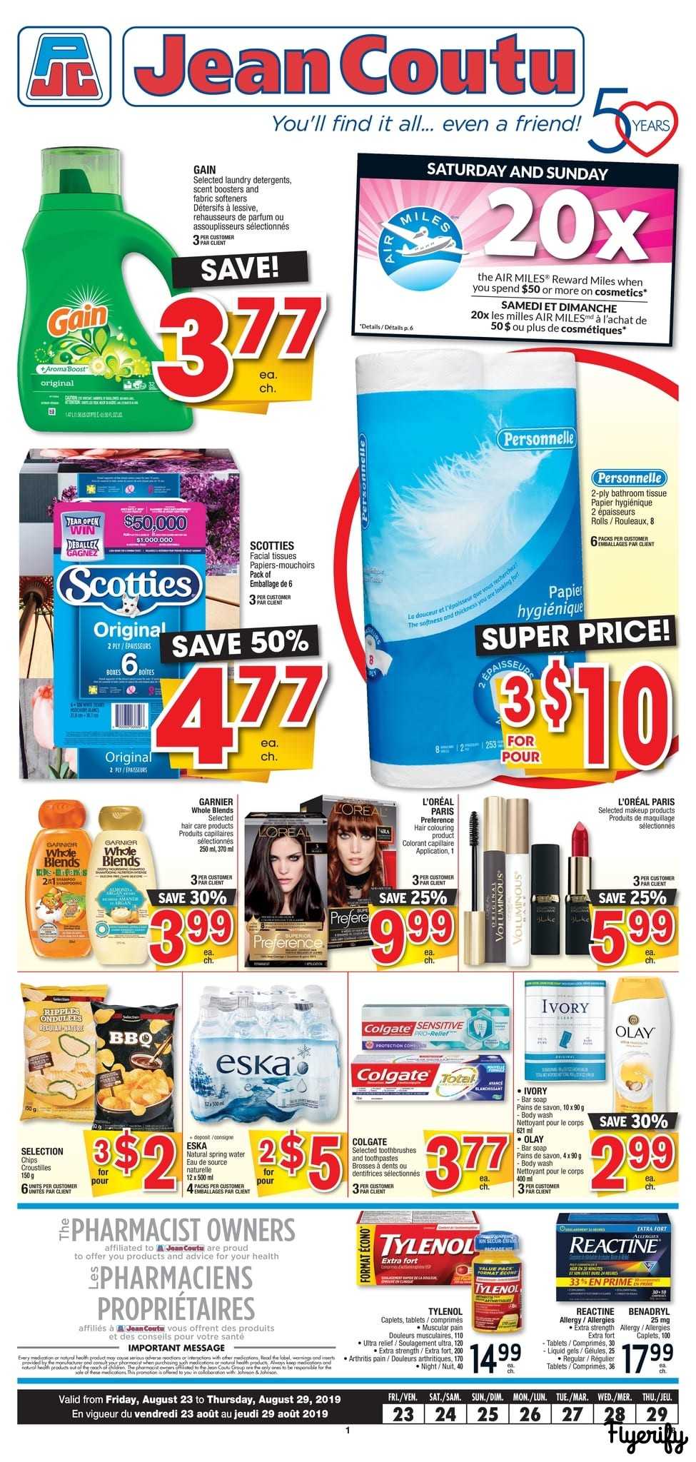 Jean Coutu Nb Flyer August 23 To 29 Canada