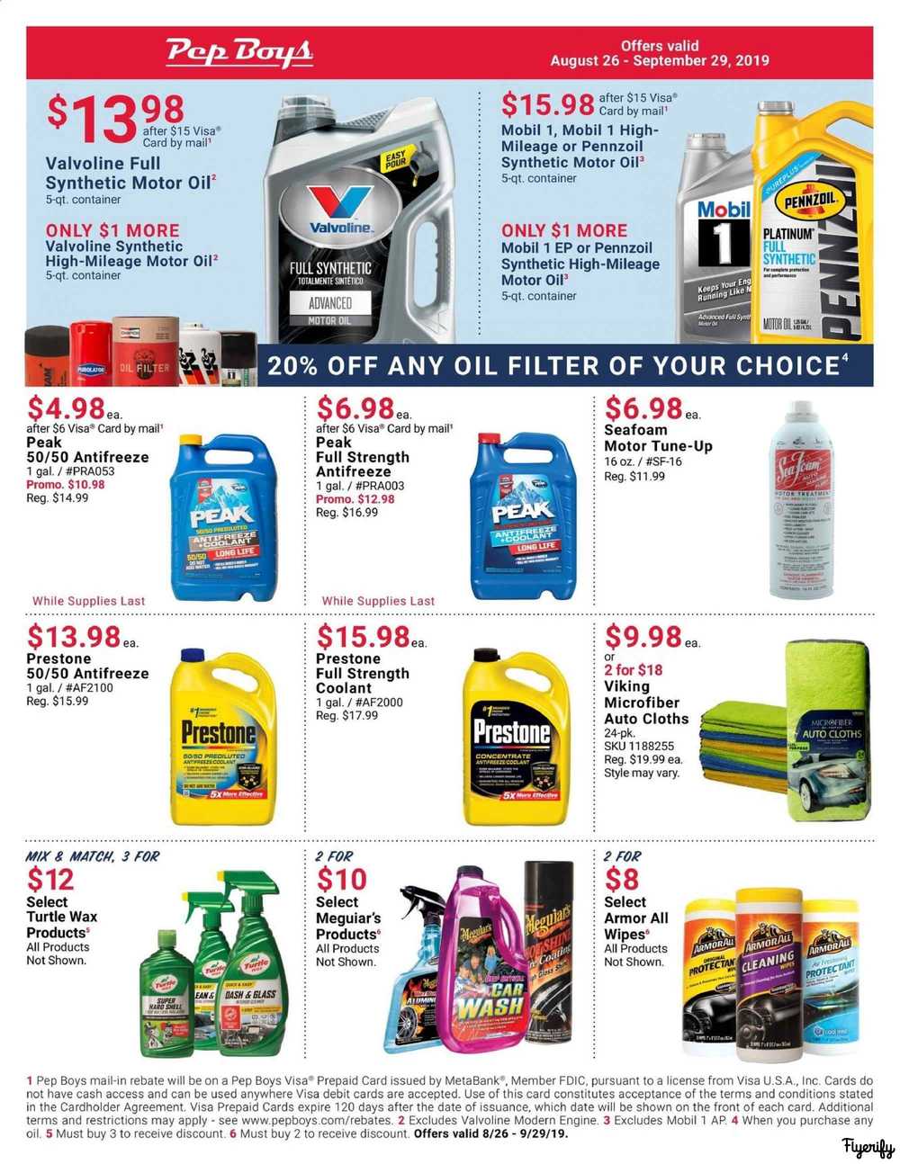 Pep Boys Weekly Ad & Flyer August 26 to September 29 Canada