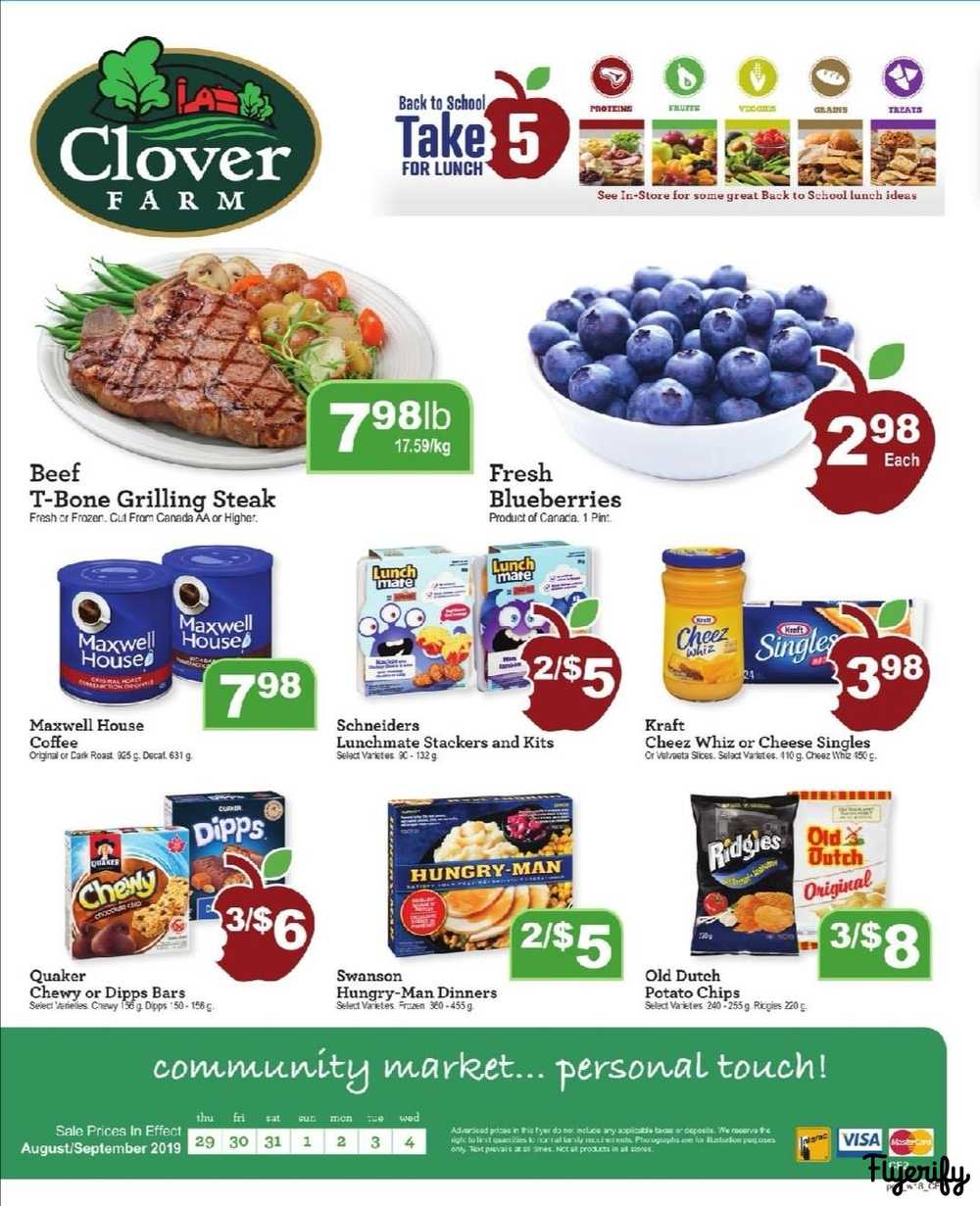 Clover Farm Flyer August 29 to September 4 Canada