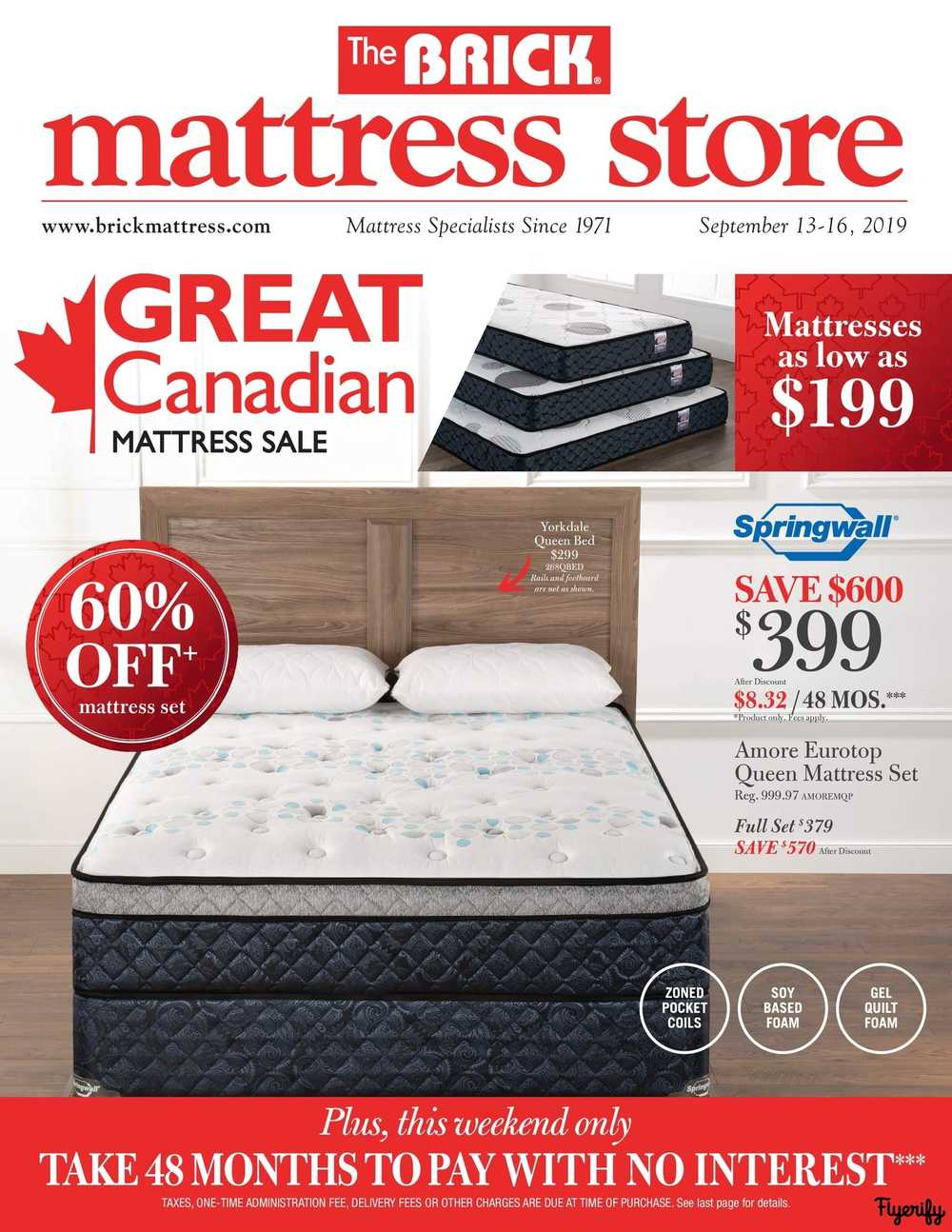 The Brick Mattress Store Flyer September 13 to 16 Canada