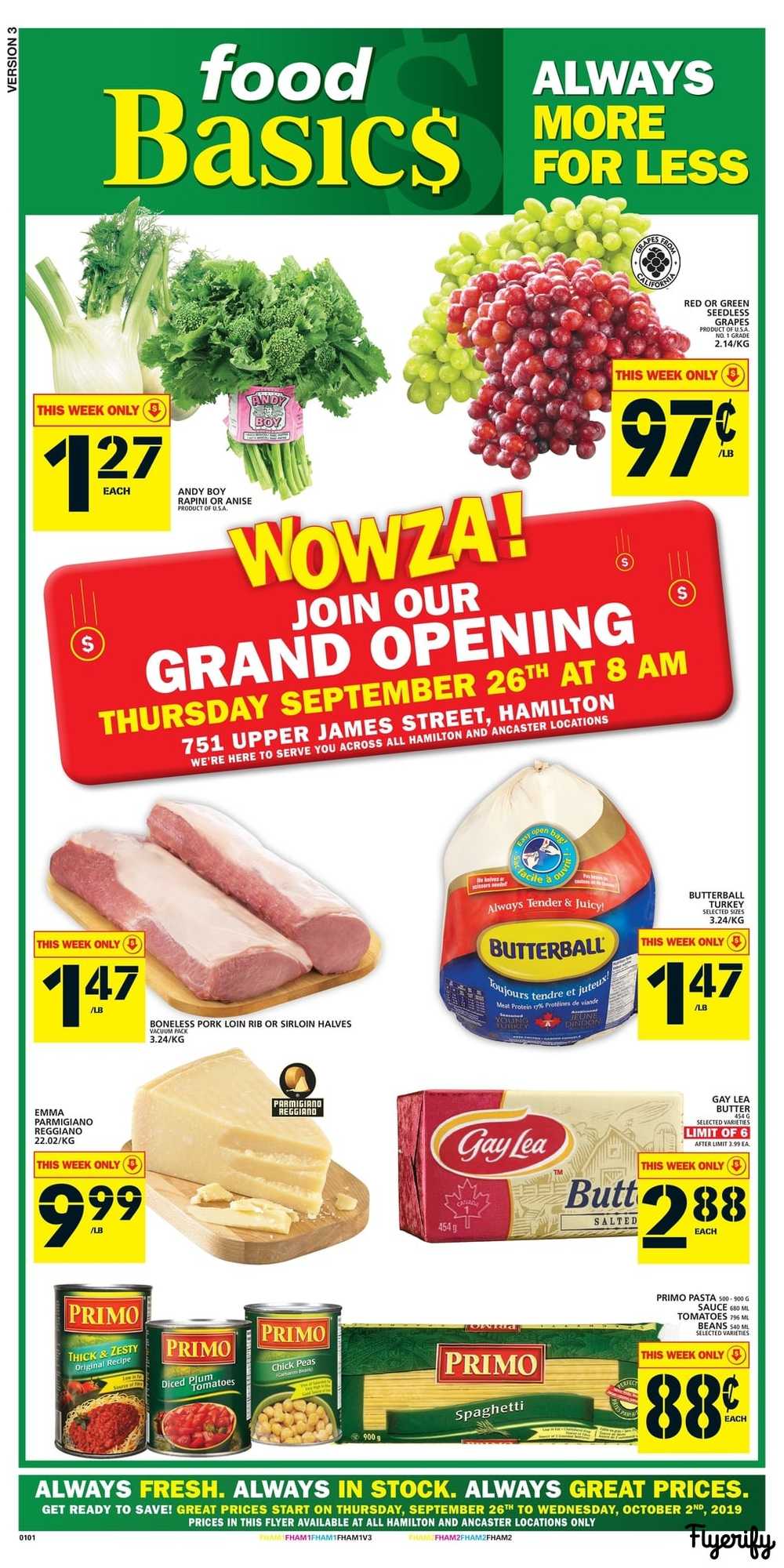 Food Basics (Hamilton Region) Flyer September 26 to October 2 Canada