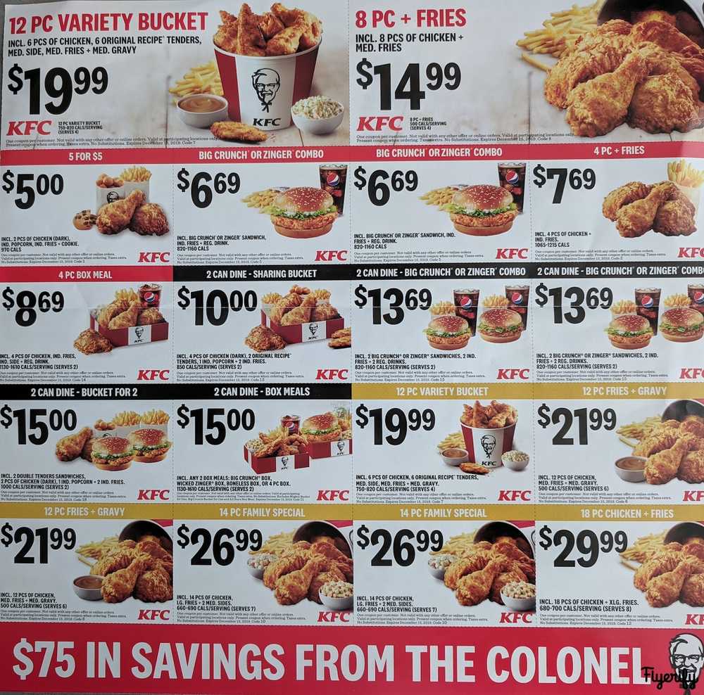 kfc coupons nb