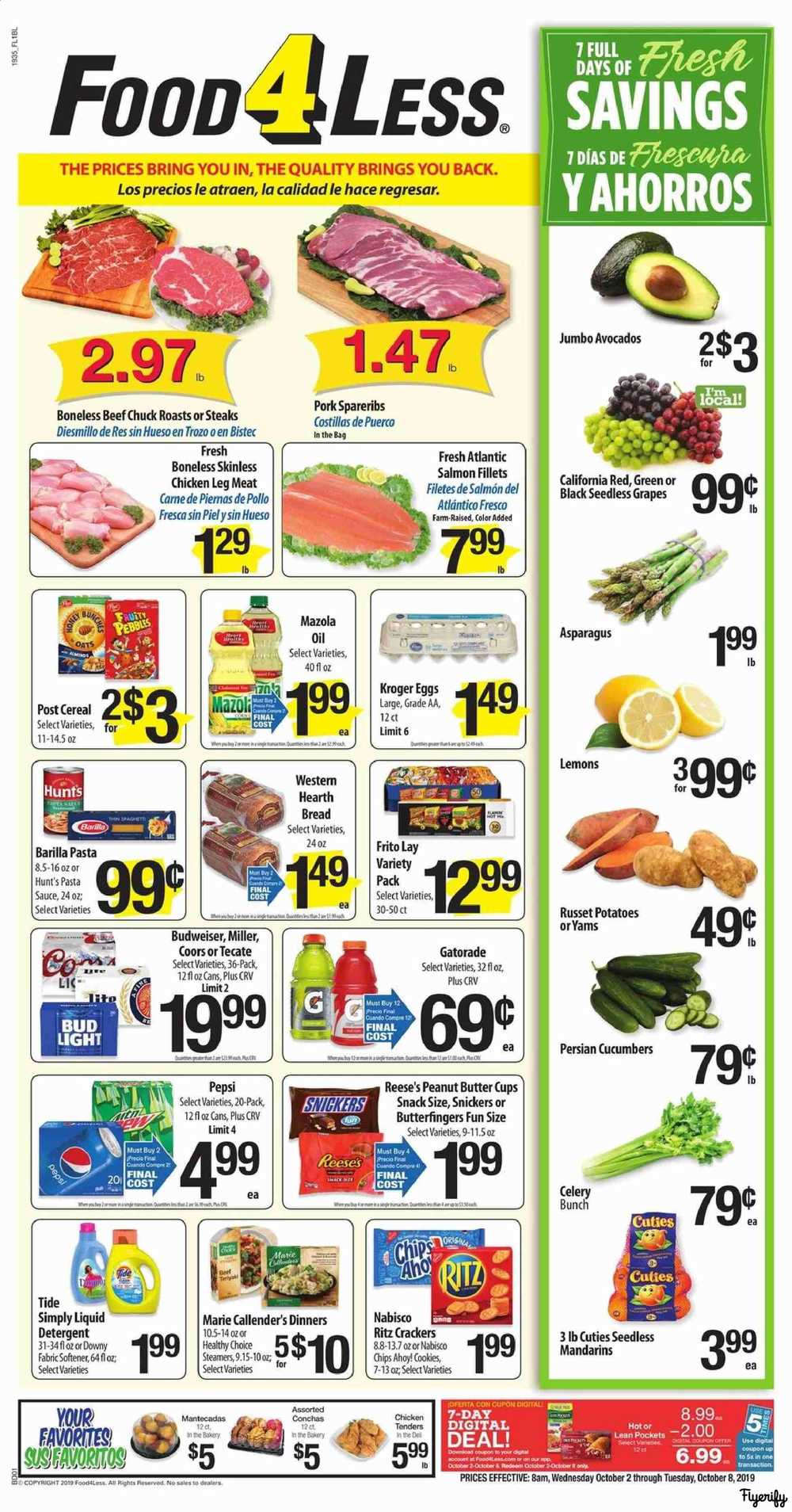 Food 4 Less Weekly Ad & Flyer October 2 to 8 Canada