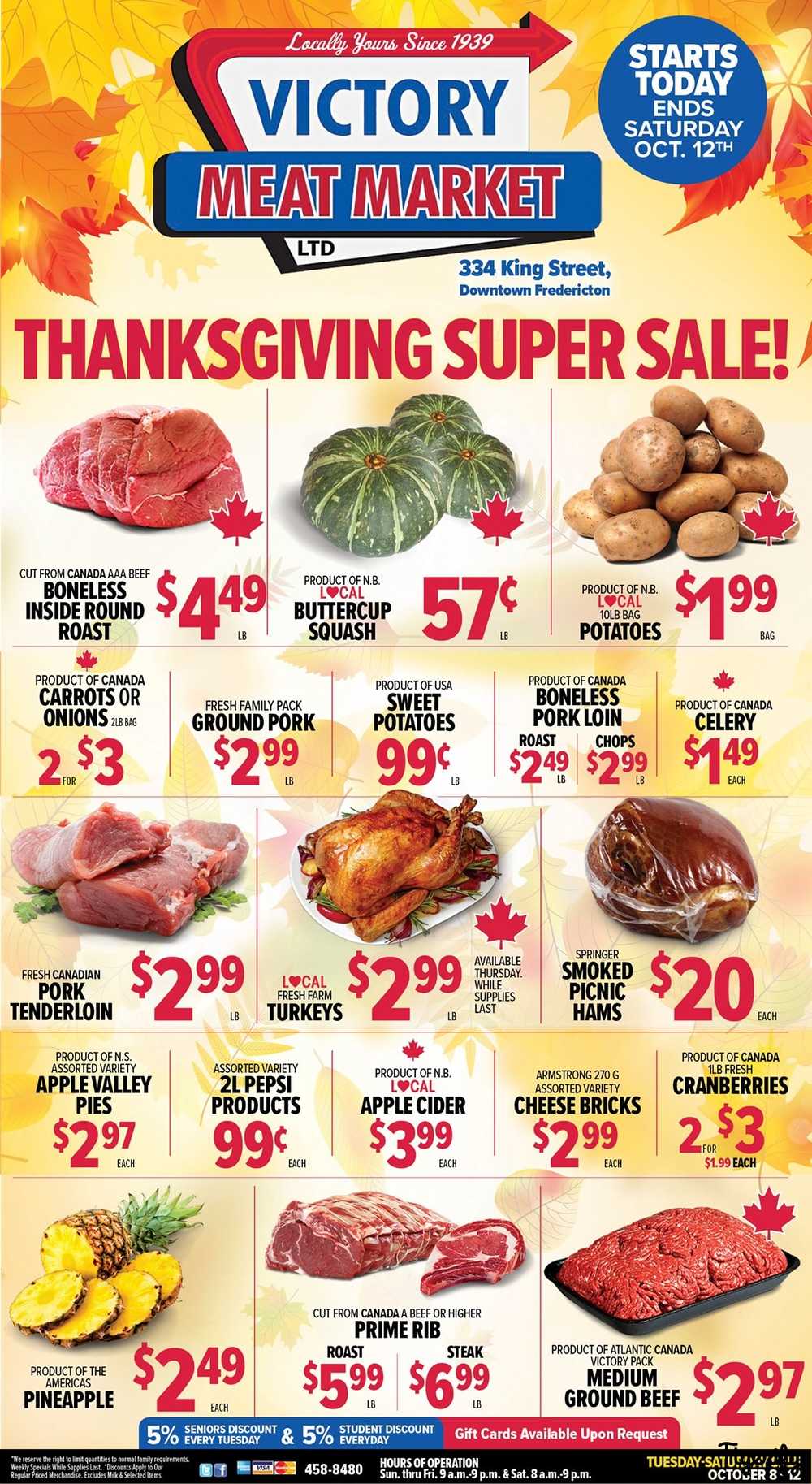 Victory Meat Market Flyer October 8 to 12 Canada