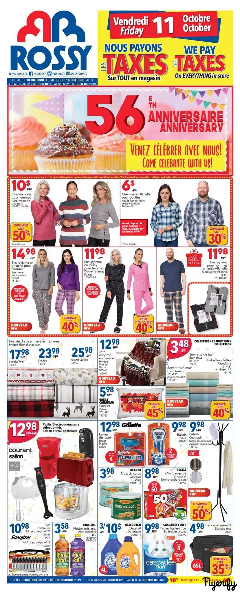 Rossy Flyer October 10 to 16 Canada