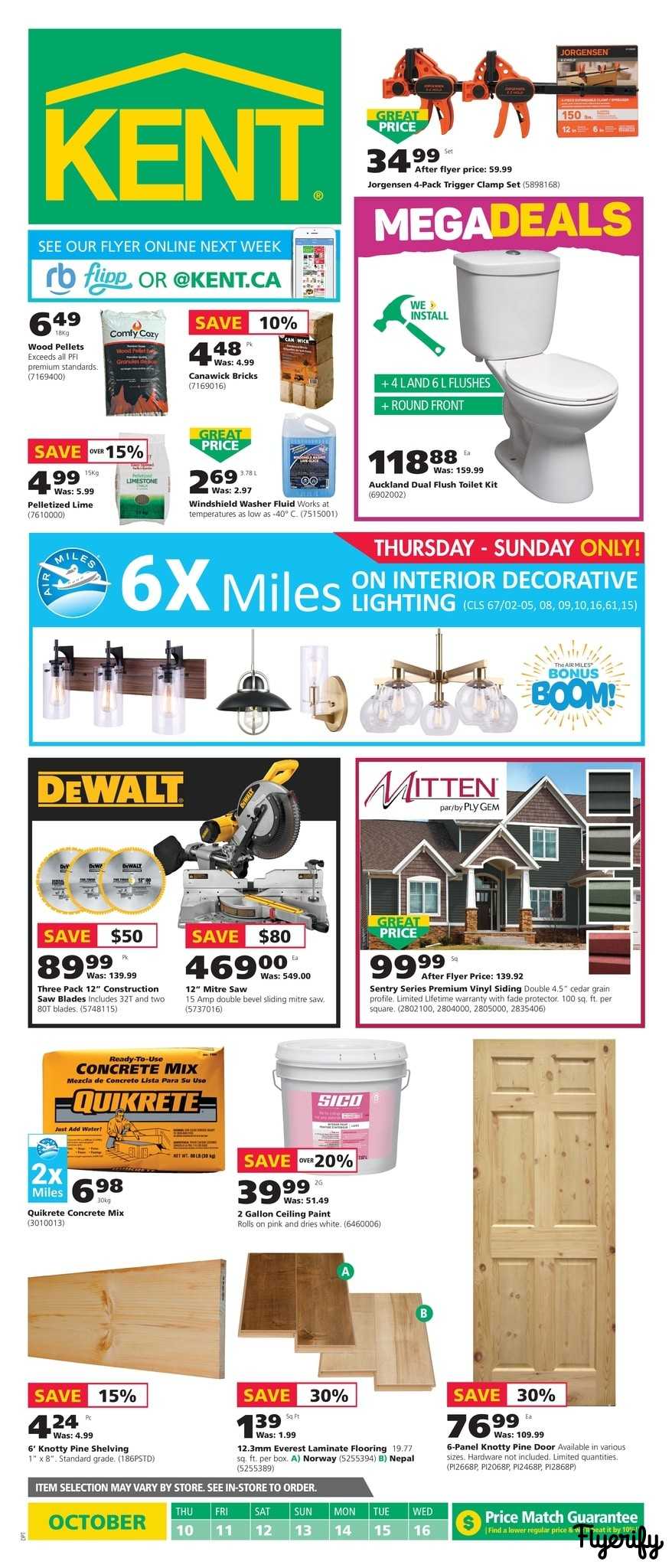 Kent Building Supplies Flyer October 10 to 16 Canada