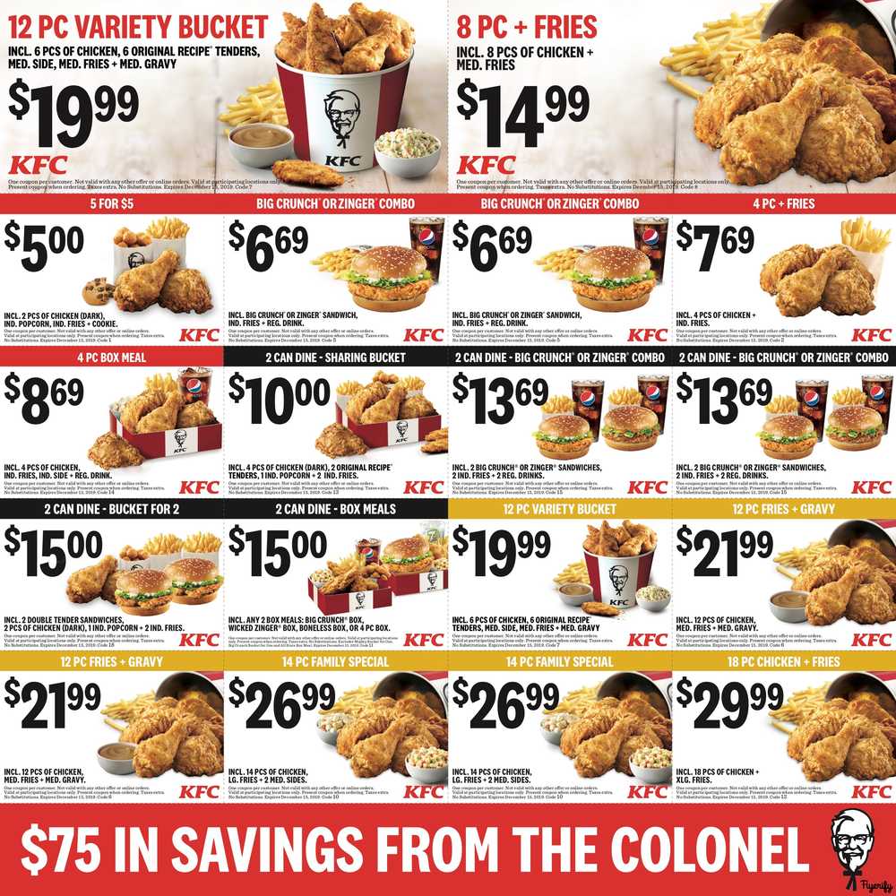 kfc coupons nb
