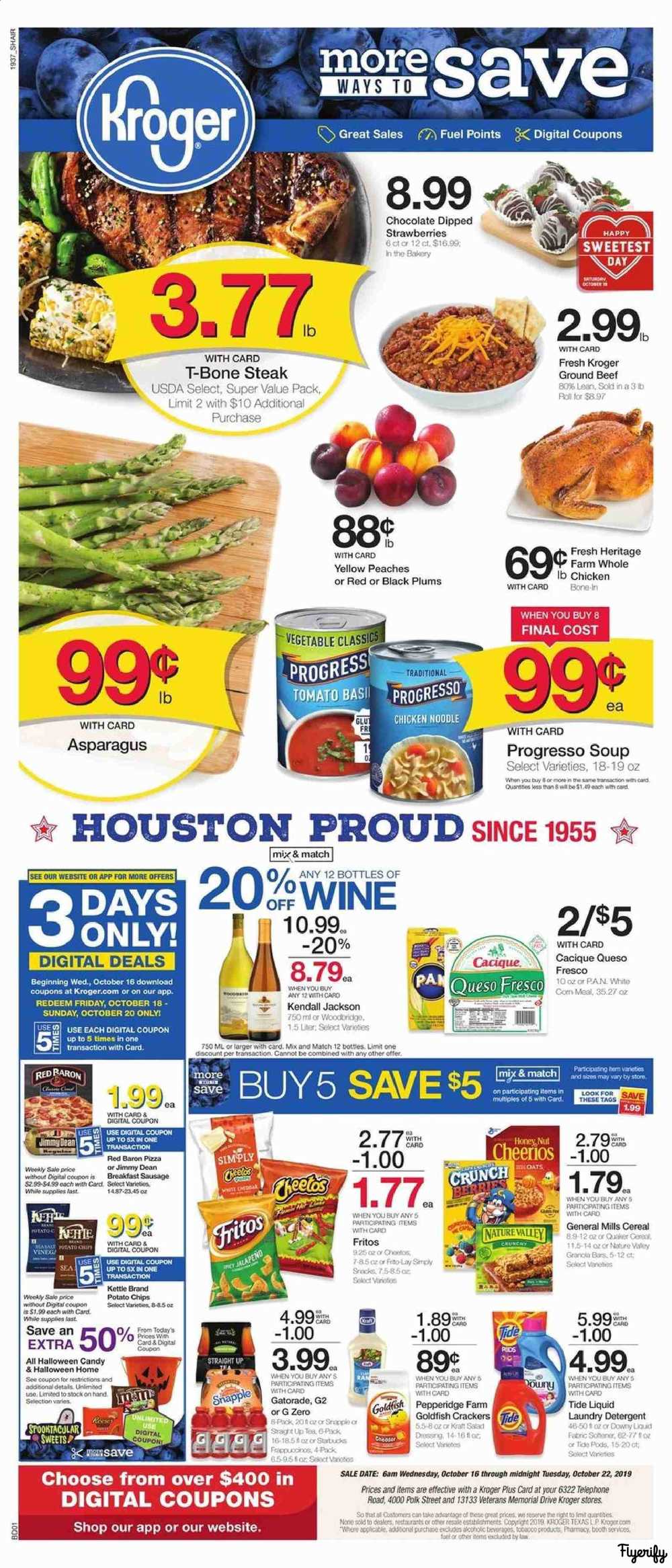 kroger tx weekly ad flyer october 16 to 22 canada kroger flyers flyerify