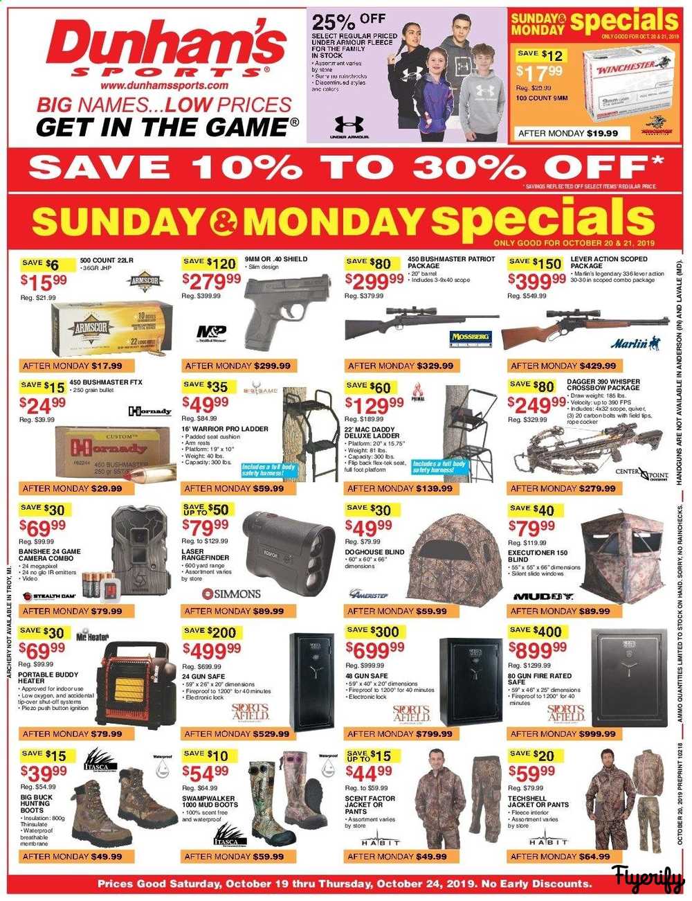 Dunham's Sports Weekly Ad & Flyer October 19 to 24 Canada