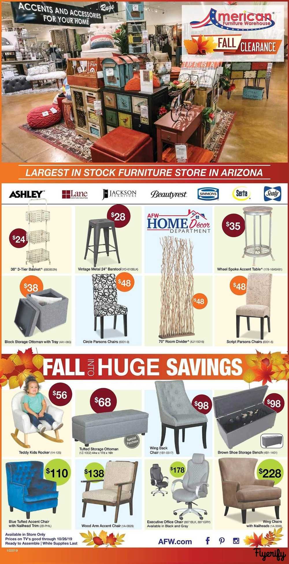 American Furniture Warehouse Weekly Ad Flyer October 20 To 26 Canada