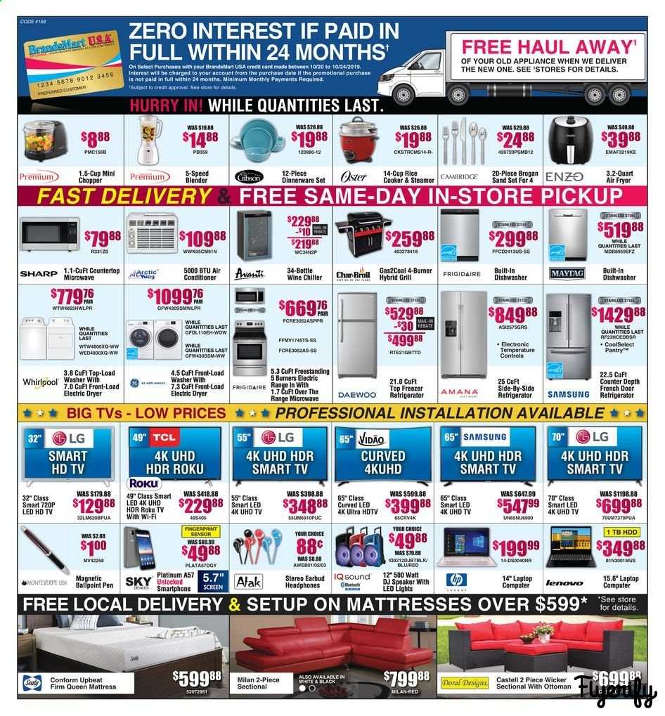 Brandsmart USA Weekly Ad & Flyer October 20 to 24 Canada